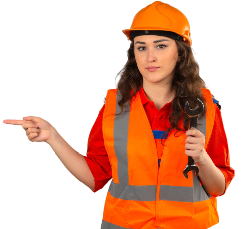 Chica señalando